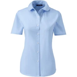 Lands' End School Uniform Women's Short Sleeve Peter Pan Collar Broadcloth Shirt -Lands' End Store GUEST f009818e 1646 4239 994d 5abd3f4101b0
