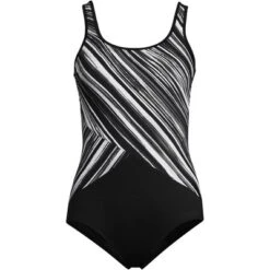 Lands' End Women's Long Chlorine Resistant Scoop Neck Soft Cup Tugless Sporty One Piece Swimsuit -Lands' End Store GUEST f0cb55ee 26e2 4b54 8149 50de8eb8cbd7