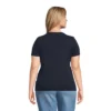Lands' End Women's Cotton Rib Short Sleeve Crewneck T-shirt