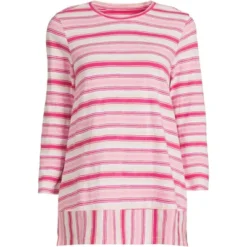 Lands' End Women's 3/4 Sleeve Slub Jersey Swing Tunic -Lands' End Store GUEST f126cabd 3b3f 4785 9b8d 46eeba6f75bc