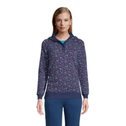 Lands' End Women's Long Sleeve Serious Sweats Button Hoodie -Lands' End Store GUEST f1eb583f d49a 4246 9f32 f95b585a731f