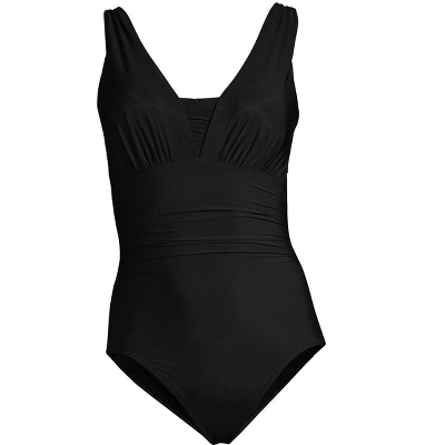 Lands' End Women's SlenderSuit Grecian Tummy Control Chlorine Resistant One Piece Swimsuit 3 Lands' End Women's SlenderSuit Grecian Tummy Control Chlorine Resistant One Piece Swimsuit - Image 3
