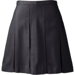 Lands' End Lands' End School Uniform Women's Solid Box Pleat Skirt Above Knee -Lands' End Store GUEST f3da5a30 50e1 4467 b7ab 5ac775527aba