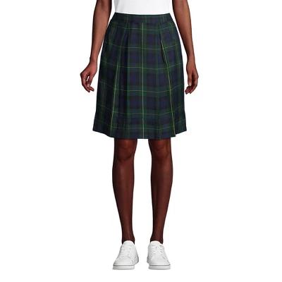 Lands' End School Uniform Women's Plaid Pleated Skort Top Of Knee 1 Lands' End School Uniform Women's Plaid Pleated Skort Top Of Knee