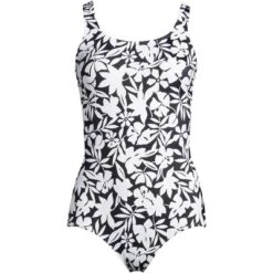 Lands' End Women's Long Chlorine Resistant Scoop Neck Soft Cup Tugless Sporty One Piece Swimsuit -Lands' End Store GUEST f5a5c1b2 1cca 42a2 b0f1 e12f3559dc95