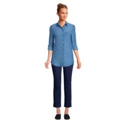 Lands' End Women's Long Sleeve Soft Performance Roll Tab Tunic