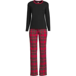 Lands' End Women's Tall Knit Pajama Set Long Sleeve T-Shirt And Pants -Lands' End Store GUEST f6d909c1 3e6e 4d83 864b 513ce8870a19 1