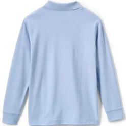 Lands' End School Uniform Kids Long Sleeve Interlock Polo Shirt