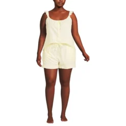 Lands' End Women's Poplin 2 Piece Pajama Set - Tank Top And Shorts -Lands' End Store GUEST f7cc08ca d24e 481f 8db1 12c6b938f8bf