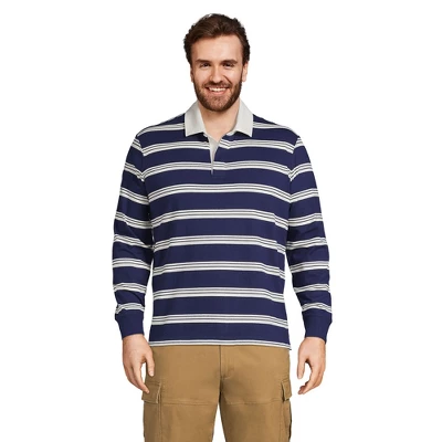 Lands' End Men's Long Sleeve Solid Rugby 3 Lands' End Men's Long Sleeve Solid Rugby - Image 3