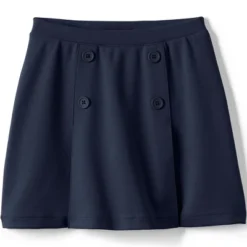 Lands' End Lands' End School Uniform Girls Ponte Button Front Skort -Lands' End Store GUEST f9ff4132 9608 4c47 a005 881038eb0b37