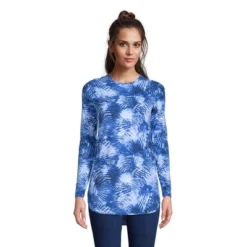 Lands' End Women's Moisture Wicking UPF 50 Sun Long Sleeve Curved Hem Tunic Top -Lands' End Store GUEST fa820e76 5783 4dd2 8039 a6f87f9b596a