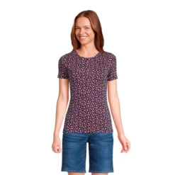 Lands' End Women's Tall All Cotton Short Sleeve Crewneck T-shirt 21 Lands' End Women's Tall All Cotton Short Sleeve Crewneck T-shirt -Lands' End Store GUEST fa8b2d6d 4509 4545 bcb2 0d83cd9c7c7d