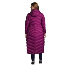 Lands' End Women's Plus Size Wanderweight Ultralight Packable Maxi Down Coat