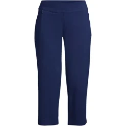 Lands' End Women's Starfish Mid Rise Elastic Waist Pull On Crop Pants -Lands' End Store GUEST fbb92094 4453 4986 9ca8 355b0e6a2936