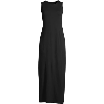 Lands' End Women's Cotton Jersey Sleeveless Swim Cover-up Maxi Dress 3 Lands' End Women's Cotton Jersey Sleeveless Swim Cover-up Maxi Dress - Image 3