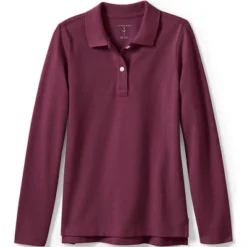 Lands' End School Uniform Girls Long Sleeve Feminine Fit Mesh Polo Shirt -Lands' End Store GUEST fdb1655a bde5 45e3 b6c3 693e3259fe04