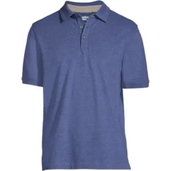 Lands' End Men's CoolMax Mesh Short Sleeve Polo Shirt