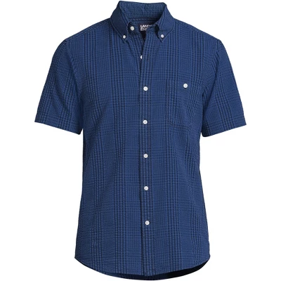 Lands' End Men's Traditional Fit Short Sleeve Seersucker Shirt 13 Lands' End Men's Traditional Fit Short Sleeve Seersucker Shirt - Image 13