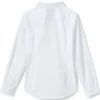 Lands' End School Uniform Girls No Gape Long Sleeve Stretch Shirt