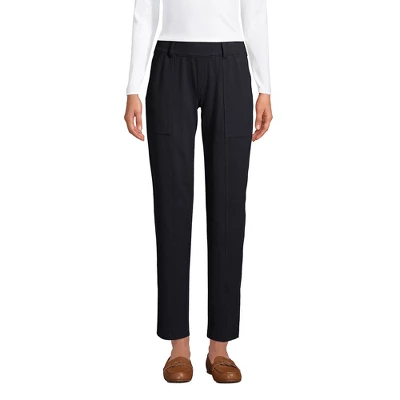 Lands' End Women's Starfish Mid Rise Elastic Waist Pull On Utility Ankle Pants 4 Lands' End Women's Starfish Mid Rise Elastic Waist Pull On Utility Ankle Pants - Image 4