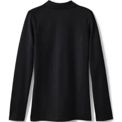 Lands' End School Uniform Girls Long Sleeve Feminine Fit Mesh Polo Shirt